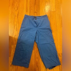 Ann Taylor cropped blue wide work pants size 12